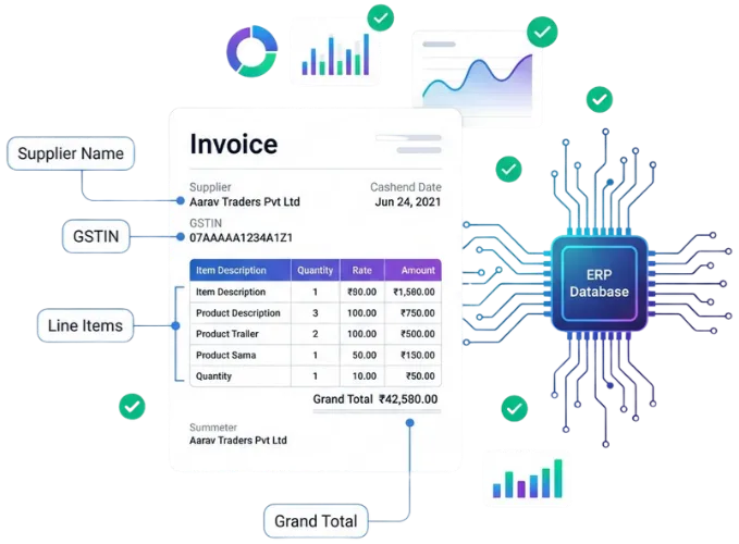 T7 invoice OCR document capture and reviewed data extraction workflow