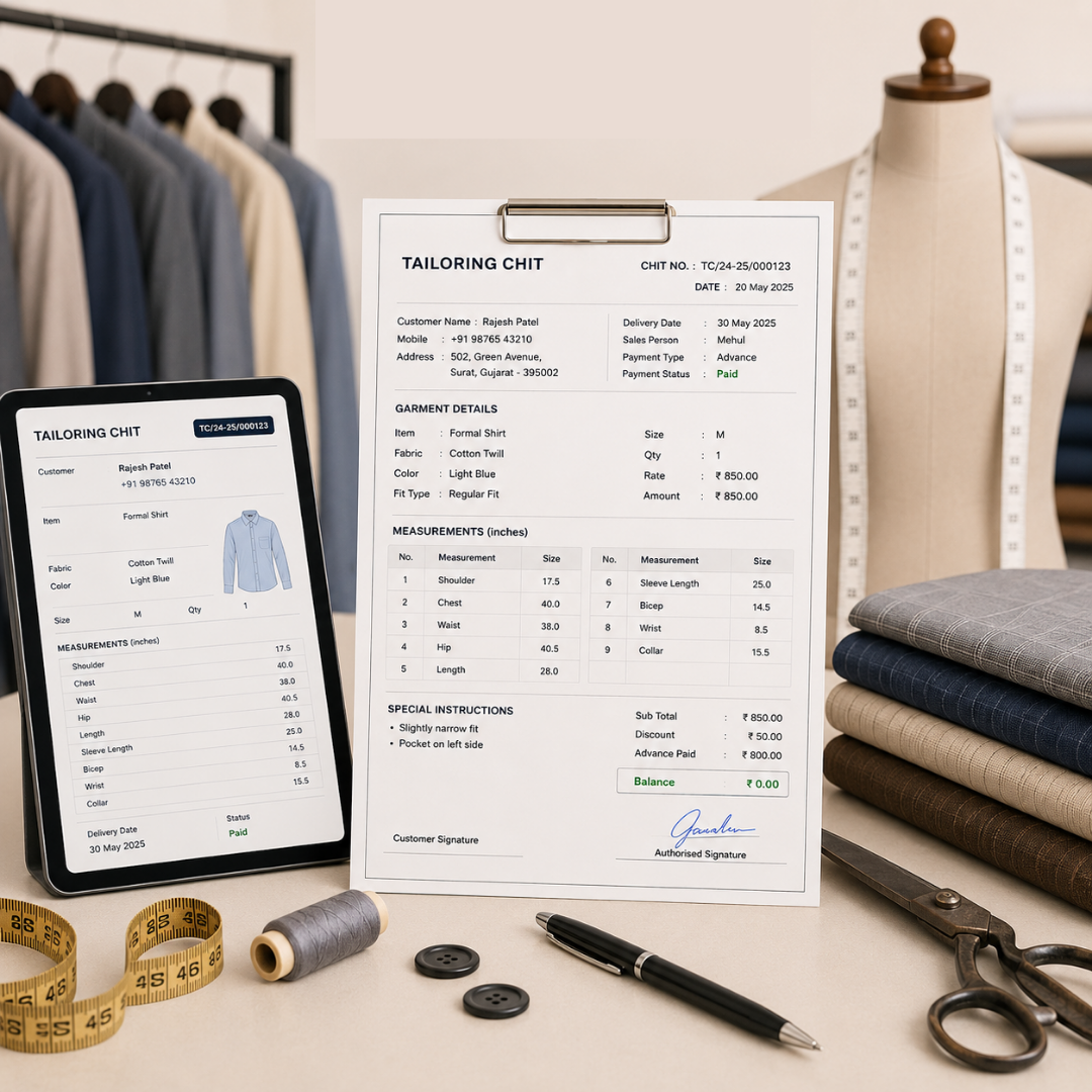 Tailor Chit Generator