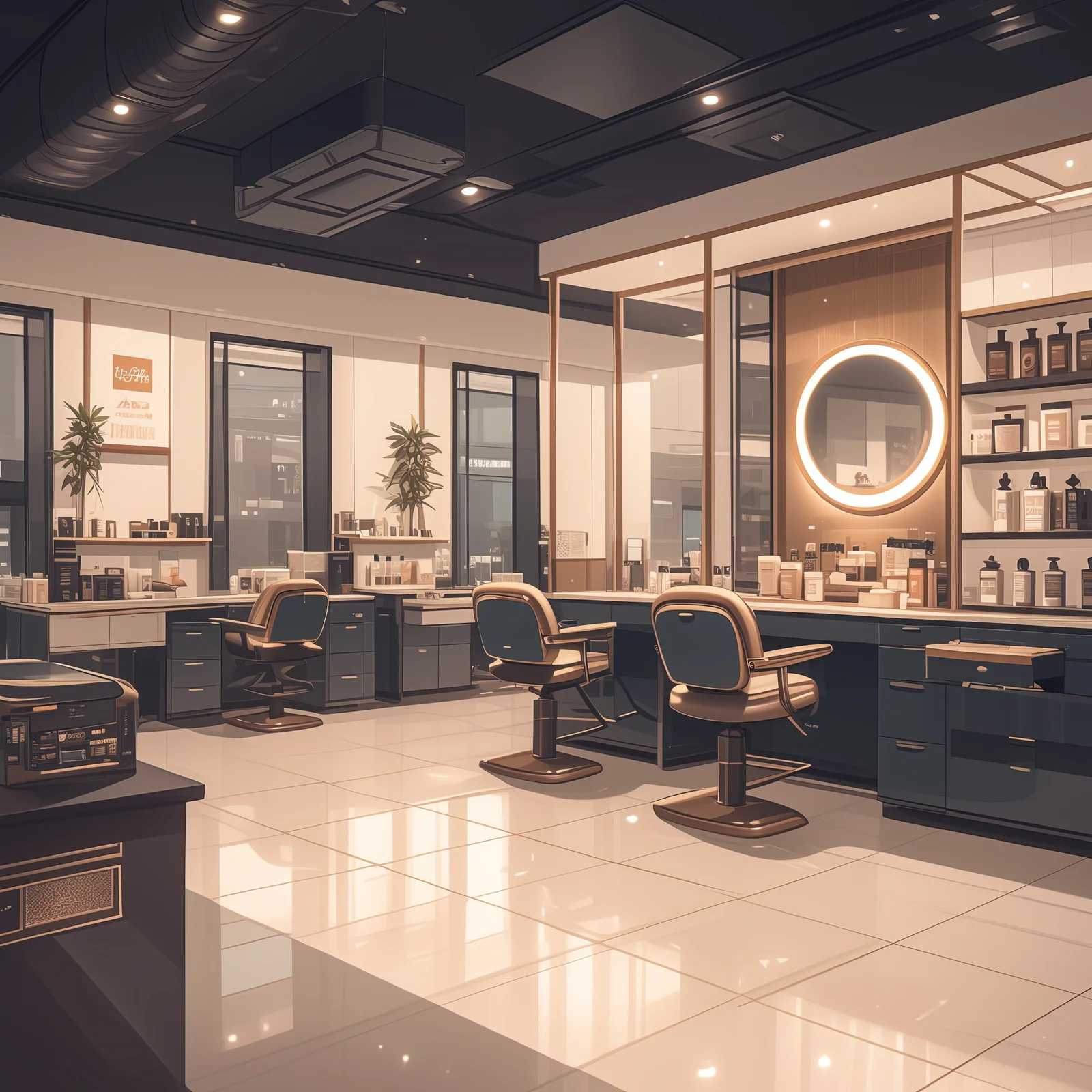 T7 ERP salon management software interface mockup