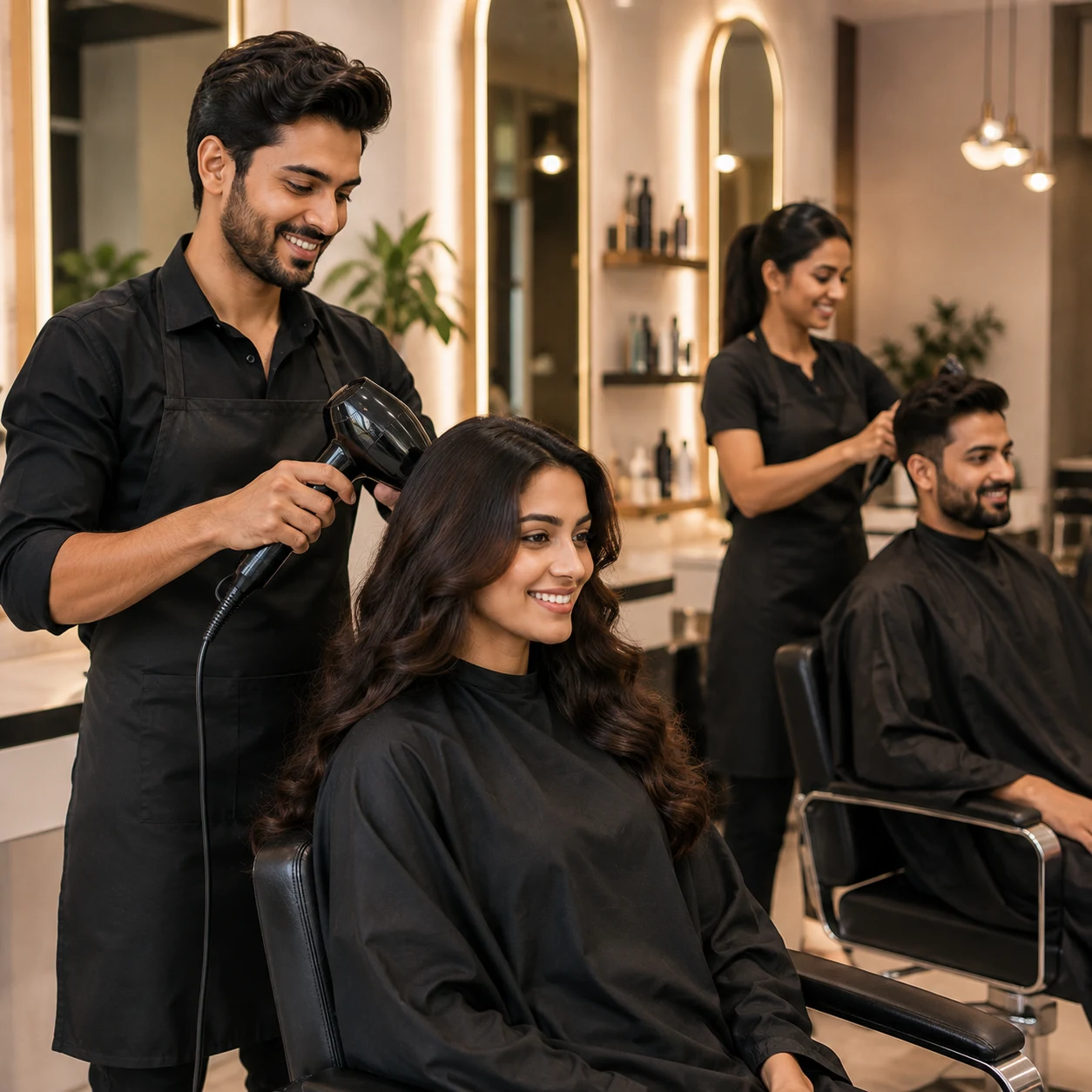 Salon appointment scheduling dashboard and management workflow for T7 ERP